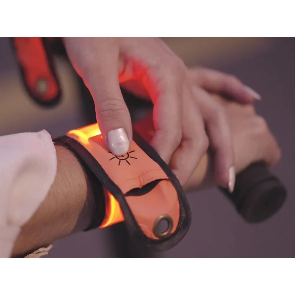 SuperB Duo Fahrradarmbänder Mit Rückspiegel Und Blinker, Orange, One Size SuperB Duo Fahrradarmbänder Mit Rückspiegel Und Blinker, Orange, One Size