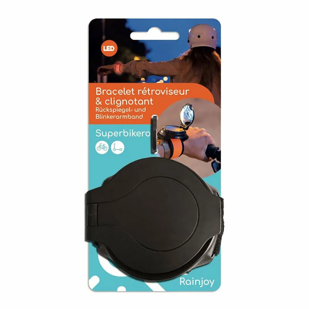 SuperB Einzelnes Fahrradarmband Mit Rückspiegel Und Blinker, Orange, One Size SuperB Einzelnes Fahrradarmband Mit Rückspiegel Und Blinker, Orange, One Size