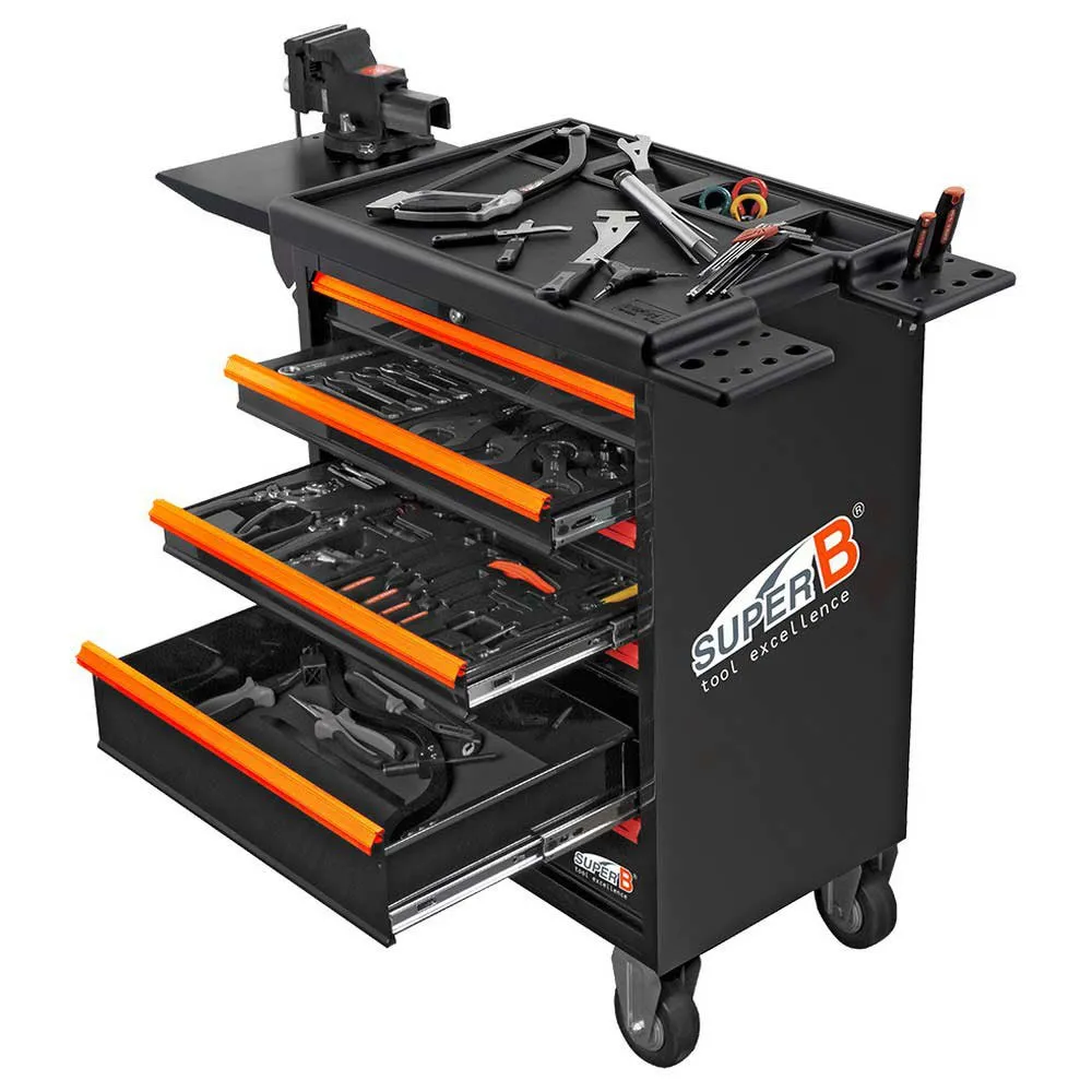 SuperB Professional Werkzeugwagen, Black / orange, One Size SuperB Professional Werkzeugwagen, Black / orange, One Size