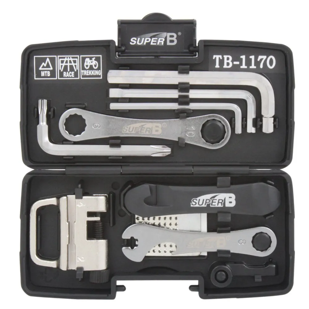 SuperB Tb-1170 Tool Case Werkzeugkasten, Black / silver, One Size SuperB Tb-1170 Tool Case Werkzeugkasten, Black / silver, One Size