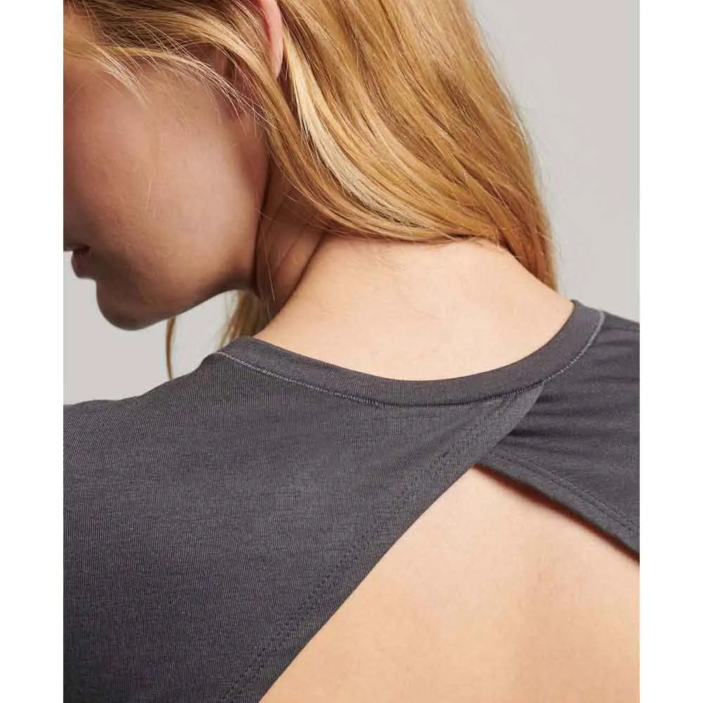Superdry Flex Wrap Langarm-t-shirt female, Dark charcoal Superdry Flex Wrap Langarm-t-shirt female, Dark charcoal