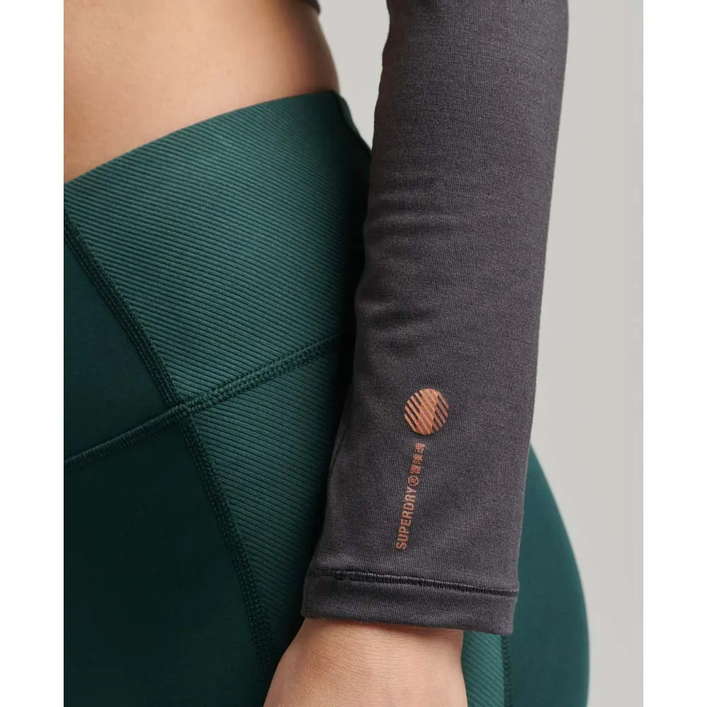 Superdry Flex Wrap Langarm-t-shirt female, Dark charcoal Superdry Flex Wrap Langarm-t-shirt female, Dark charcoal