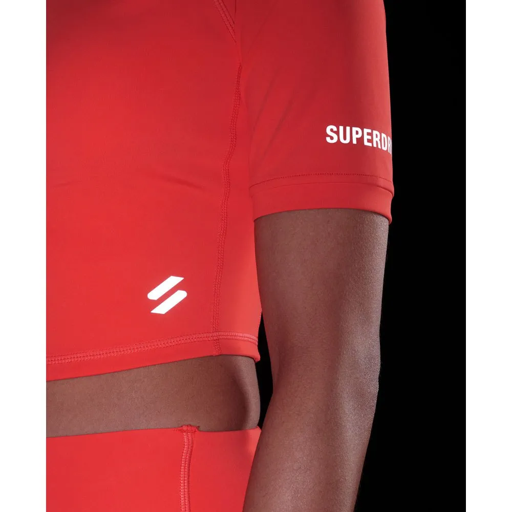 Superdry Run 3/4 Tight Crop Kurzarm-t-shirt female Superdry Run 3/4 Tight Crop Kurzarm-t-shirt female
