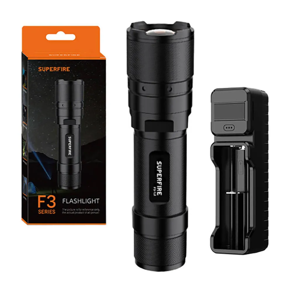 Superfire F3-l2 570lm Taschenlampe, Black, One Size