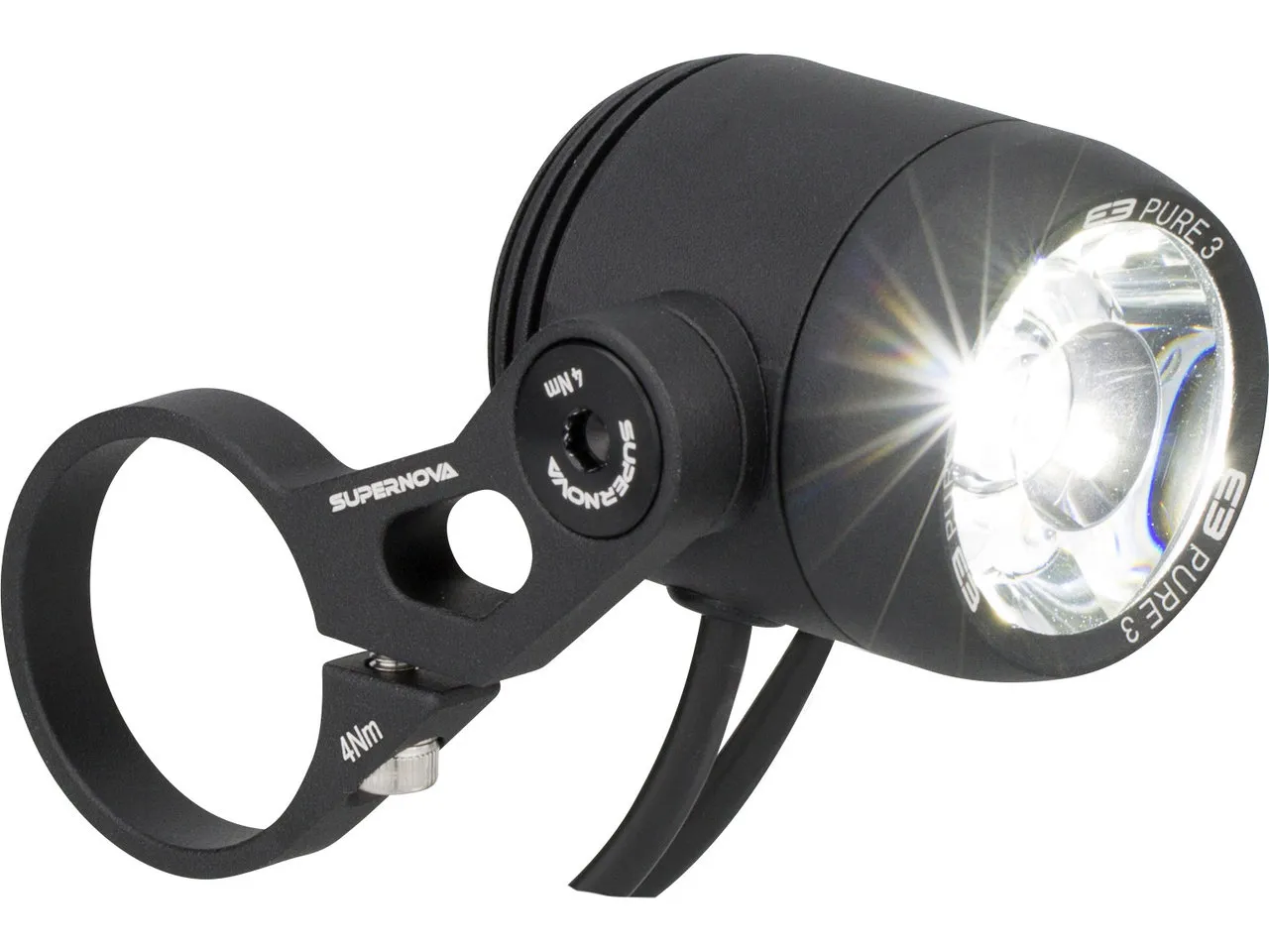 Supernova E3 Pure 3 HBM LED Frontlicht mit StVZO-Zulassung, Schwarz, 205 Lumen Supernova E3 Pure 3 HBM LED Frontlicht mit StVZO-Zulassung, Schwarz, 205 Lumen