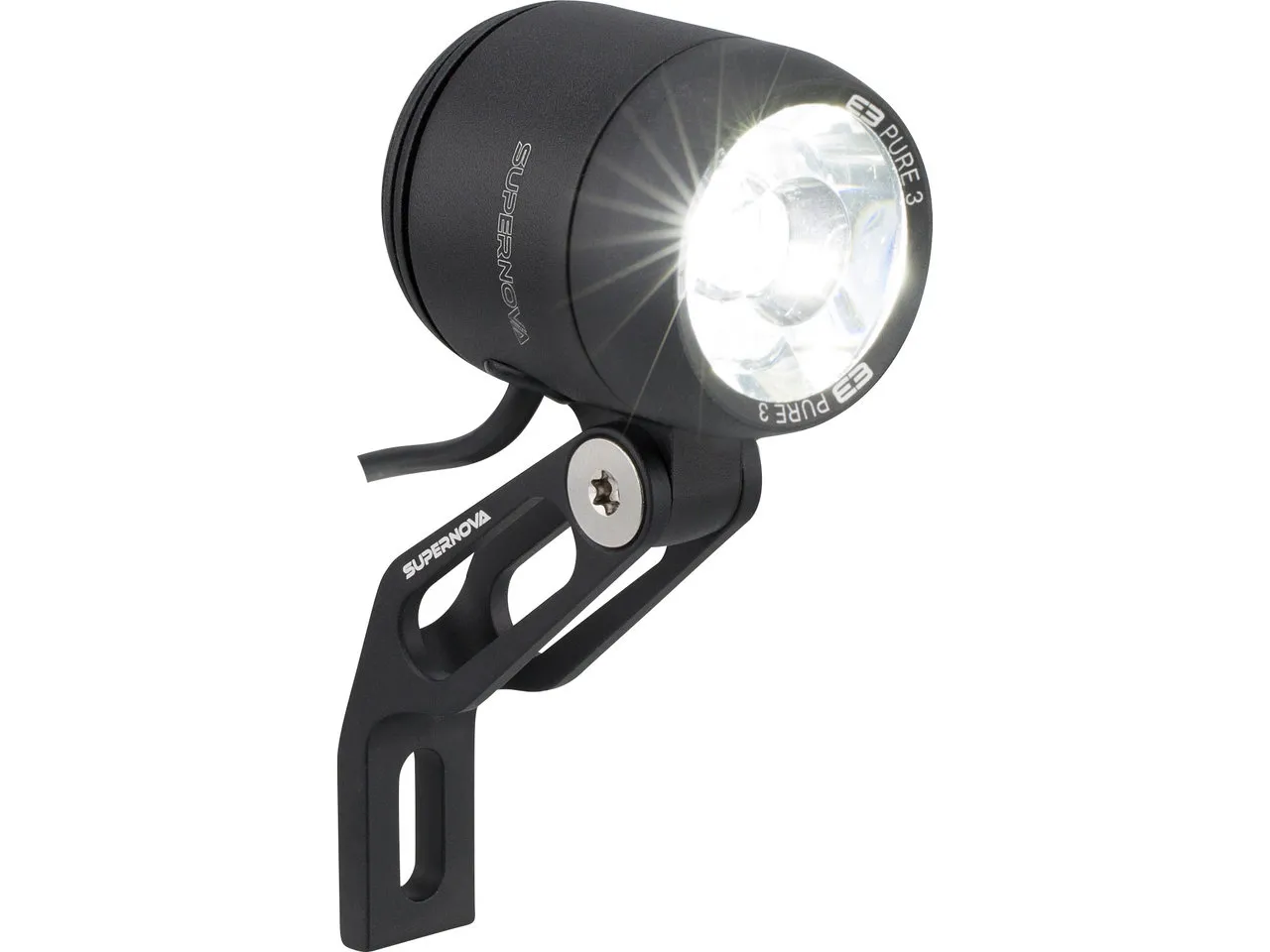 Supernova E3 Pure 3 LED Frontlicht mit StVZO-Zulassung, Schwarz, 205 Lumen Supernova E3 Pure 3 LED Frontlicht mit StVZO-Zulassung, Schwarz, 205 Lumen