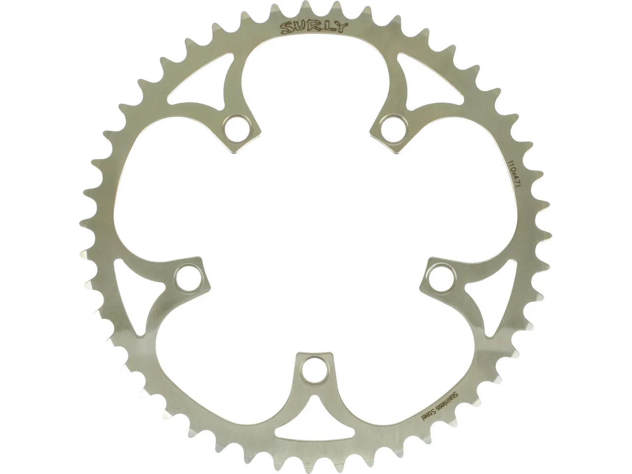 Surly Kettenblatt, 5-Arm, 110 mm Lochkreis, Edelstahl, 40t