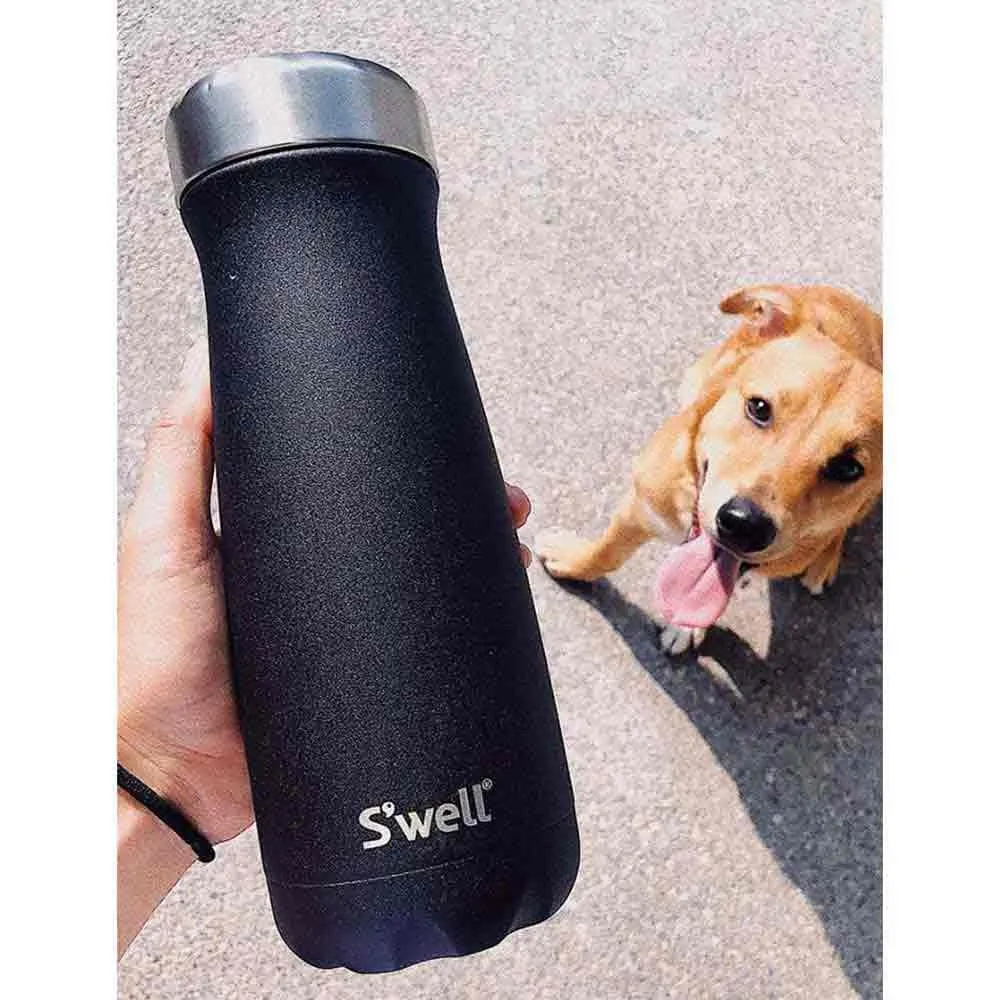S'well Black Onyx 470ml Wide Mouth Traveler Thermosflasche, Black, One Size S'well Black Onyx 470ml Wide Mouth Traveler Thermosflasche, Black, One Size