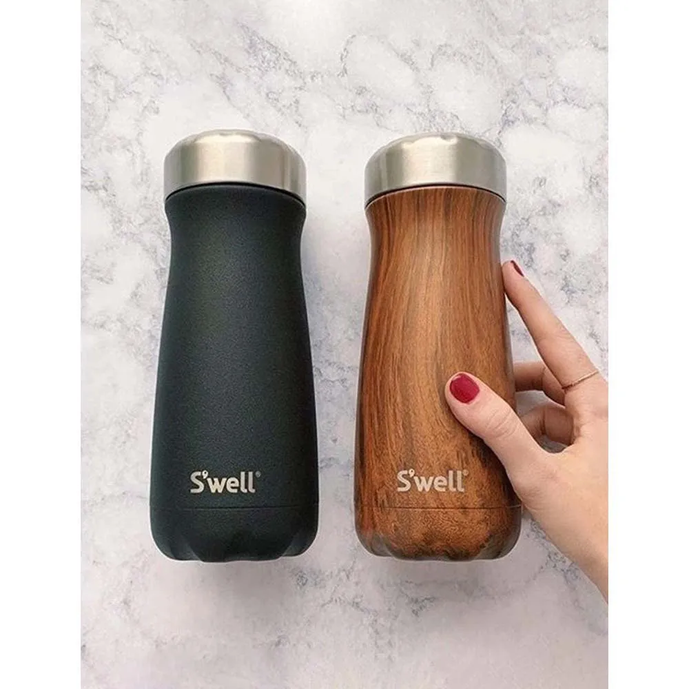 S'well Black Onyx 470ml Wide Mouth Traveler Thermosflasche, Black, One Size S'well Black Onyx 470ml Wide Mouth Traveler Thermosflasche, Black, One Size