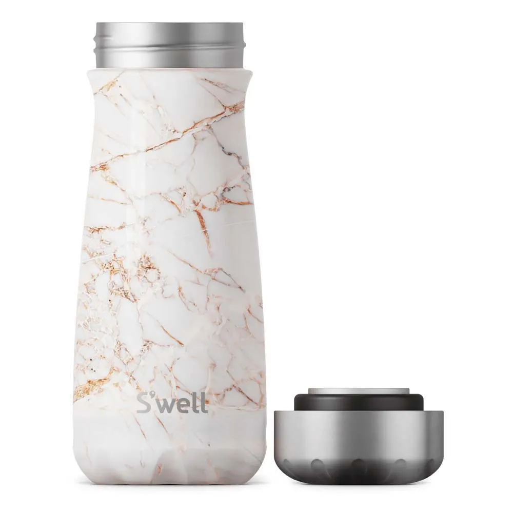 S'well Calacatta Gold 470ml Wide Mouth Traveler Thermosflasche, White / gold, One Size S'well Calacatta Gold 470ml Wide Mouth Traveler Thermosflasche, White / gold, One Size