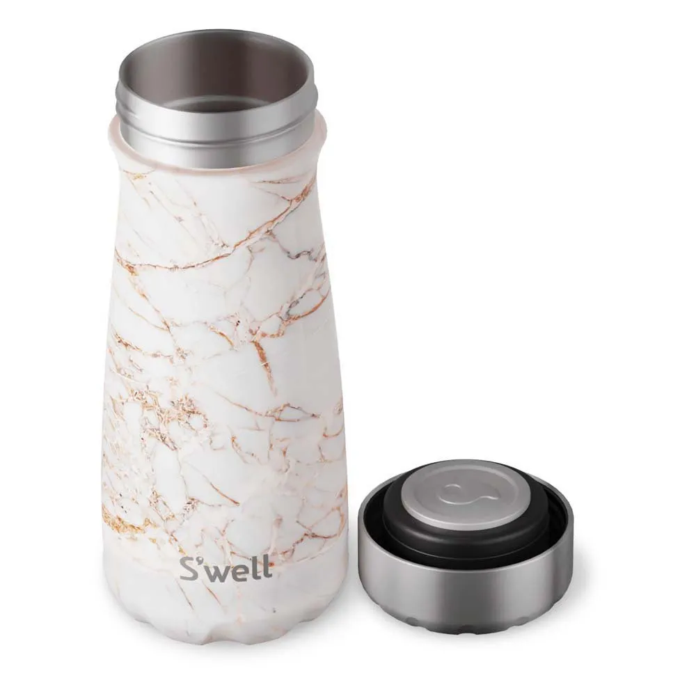 S'well Calacatta Gold 470ml Wide Mouth Traveler Thermosflasche, White / gold, One Size S'well Calacatta Gold 470ml Wide Mouth Traveler Thermosflasche, White / gold, One Size