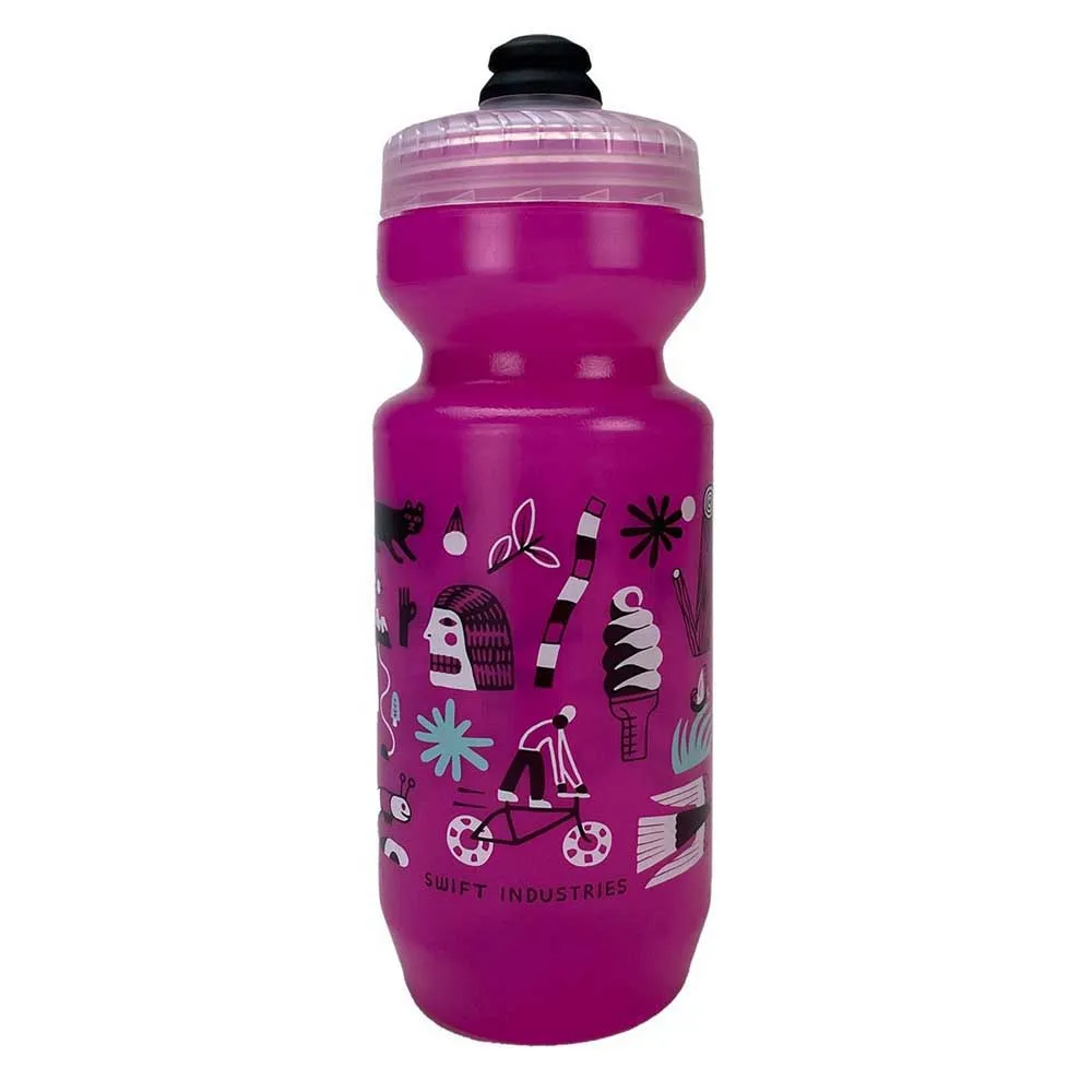 Swift Industries Explorers Club 650ml Trinkflasche, Lavender, One Size Swift Industries Explorers Club 650ml Trinkflasche, Lavender, One Size