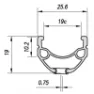 SXT 388262 Basic 26´´ Mtb Hinterrad, Silver, One Size