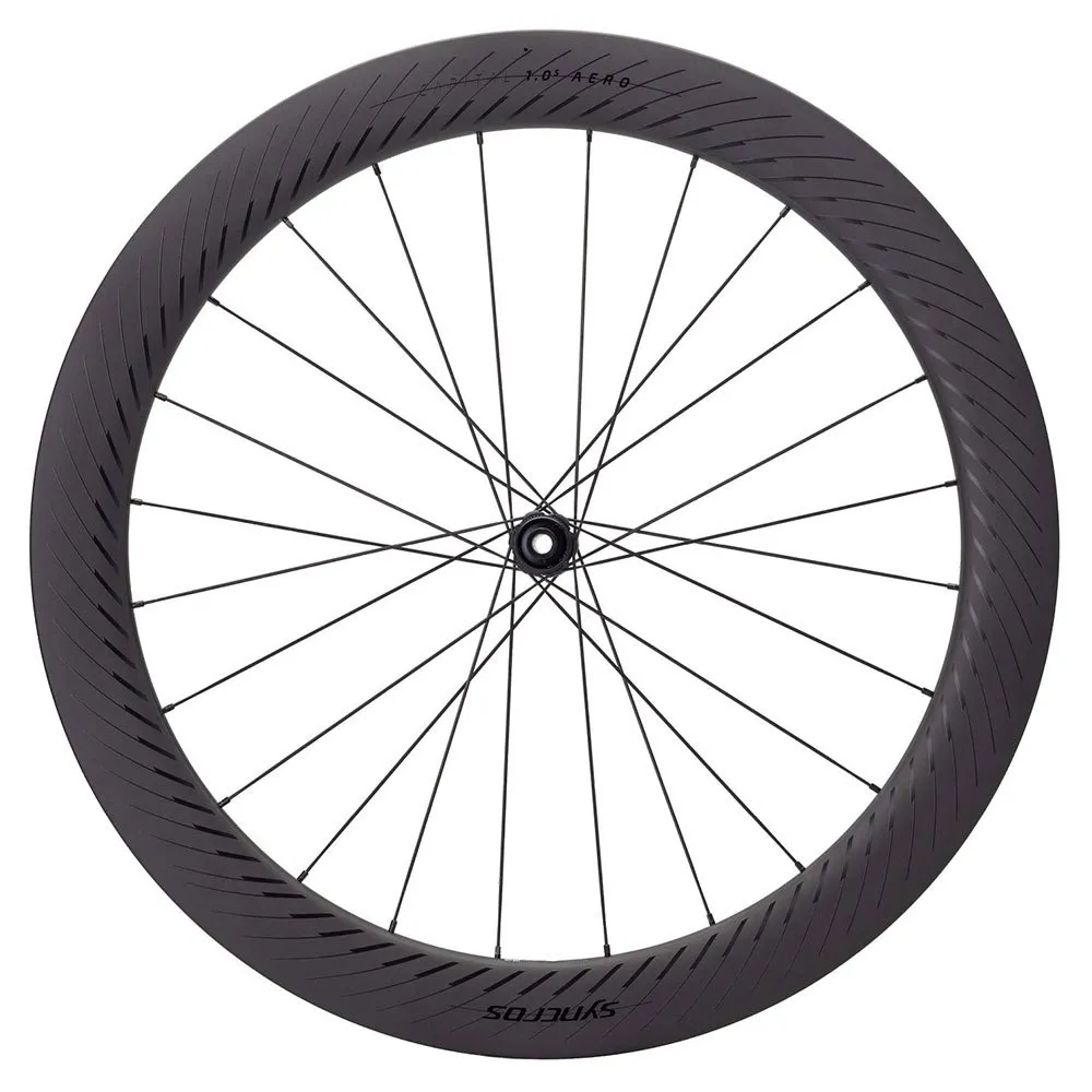 Syncros Capital 1.0 Aero 700c Cl Disc Tubeless Rennrad-vorderrad, Black matt, 12 x 100mm Syncros Capital 1.0 Aero 700c Cl Disc Tubeless Rennrad-vorderrad, Black matt, 12 x 100mm