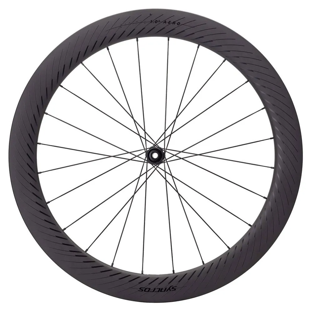 Syncros Capital 1.0s Aero 700c Cl Disc Tubeless Rennrad-vorderrad, Black matt, 12 x 100mm Syncros Capital 1.0s Aero 700c Cl Disc Tubeless Rennrad-vorderrad, Black matt, 12 x 100mm
