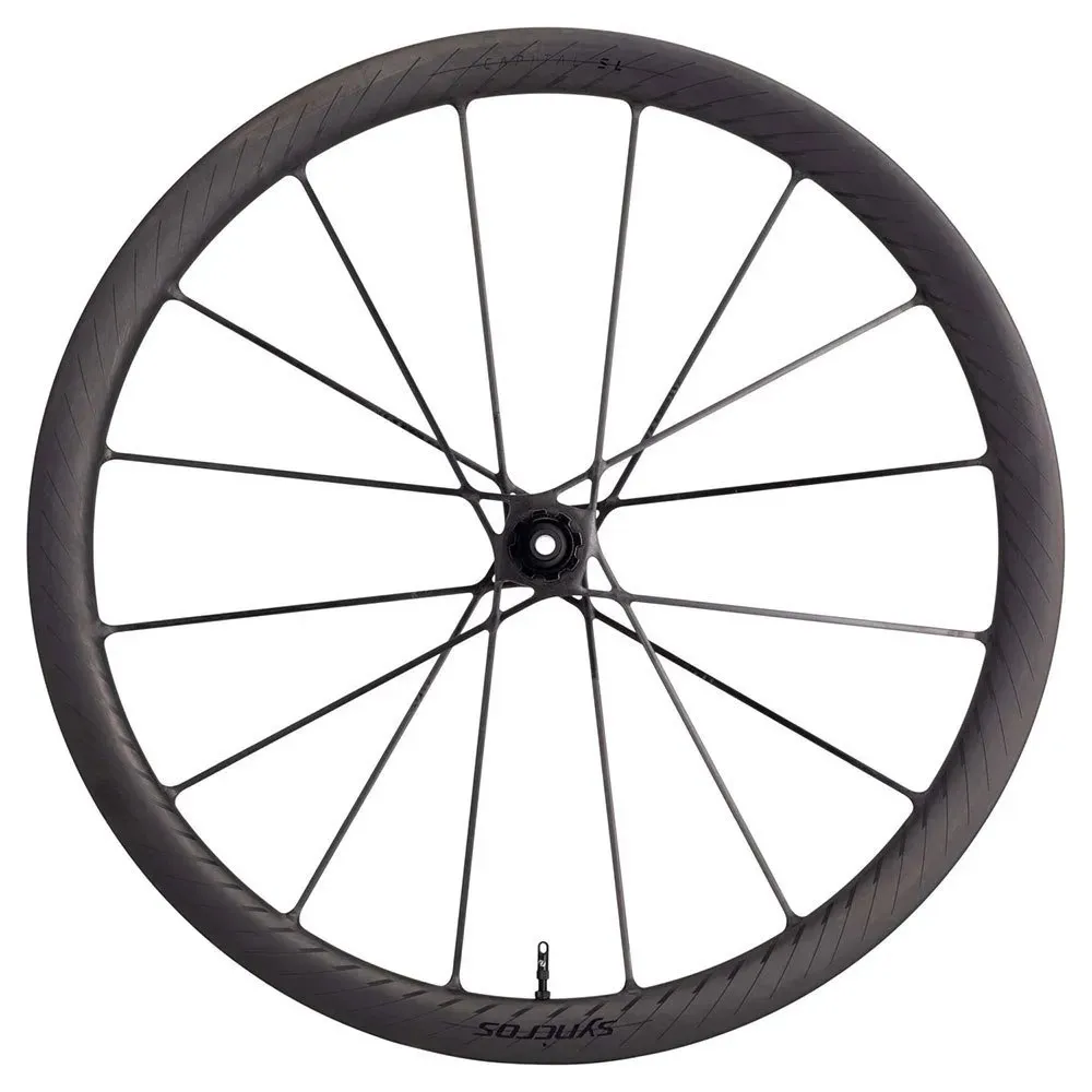 Syncros Capital Sl 700c Cl Disc Tubeless Rennrad-vorderrad, Black matt, 12 x 100mm Syncros Capital Sl 700c Cl Disc Tubeless Rennrad-vorderrad, Black matt, 12 x 100mm