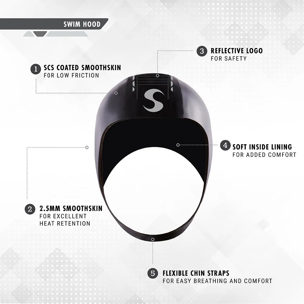 Synergy Neoprene Badekappe unisex, Black Synergy Neoprene Badekappe unisex, Black