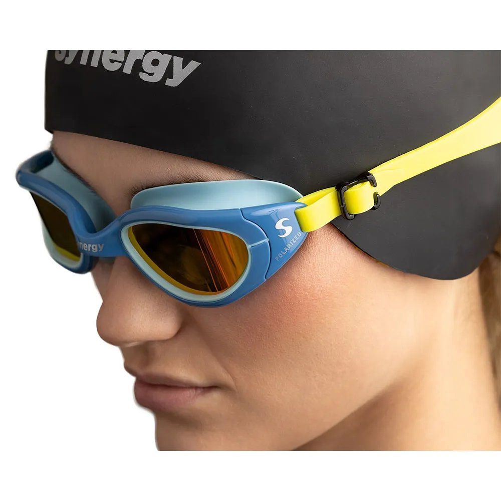 Synergy Trisight Silicone Schwimmbrille unisex, Blue / gold, One Size Synergy Trisight Silicone Schwimmbrille unisex, Blue / gold, One Size