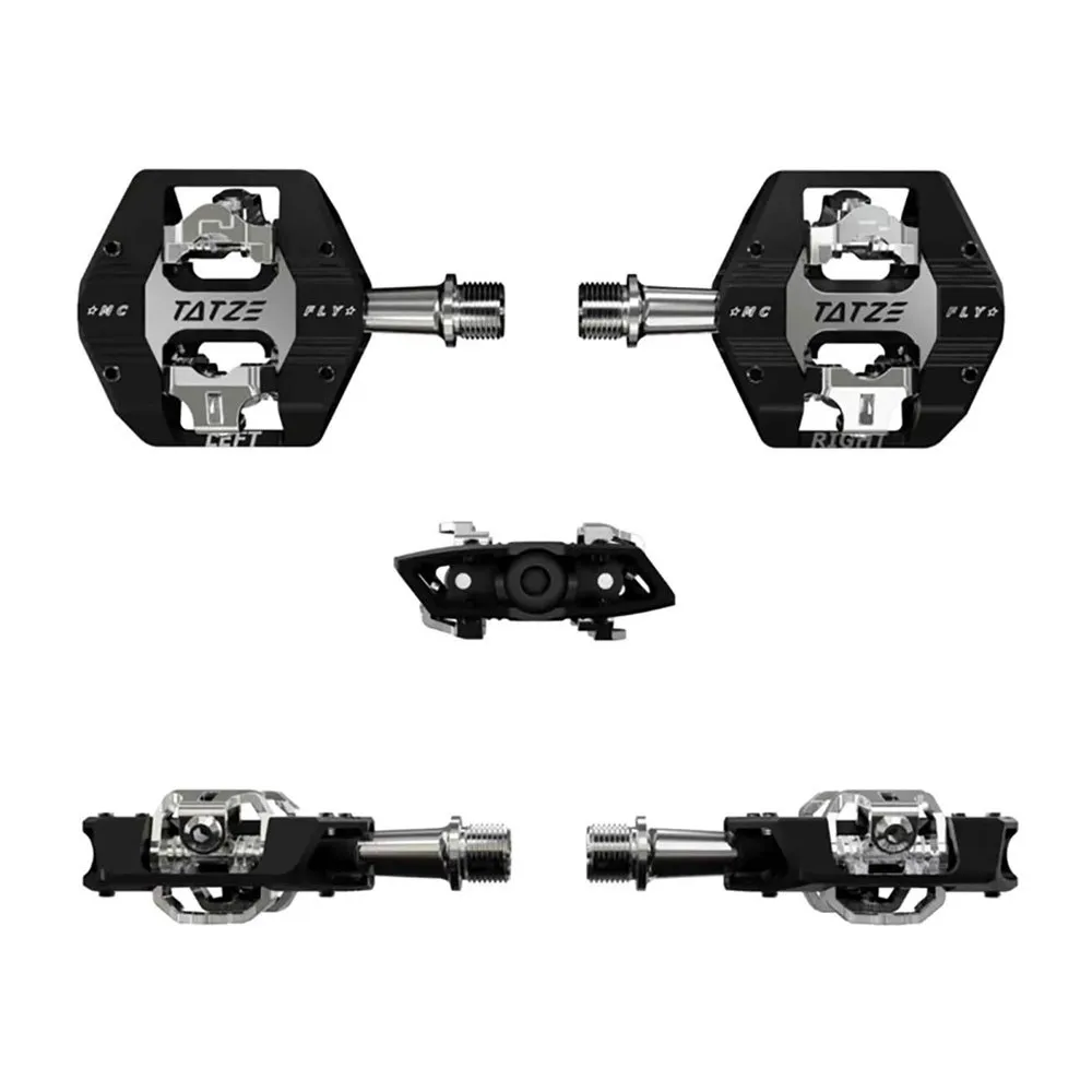 TATZE Mc-fly Pedale, Black / silver, One Size TATZE Mc-fly Pedale, Black / silver, One Size