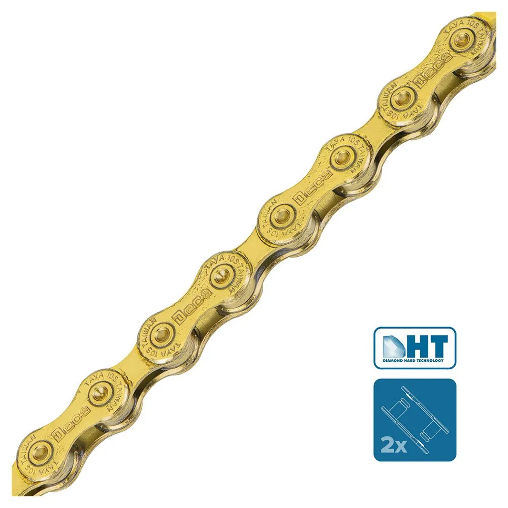 TAYA Deca-101 Road/mtb Kette, Ti gold, 116 Links, 10s TAYA Deca-101 Road/mtb Kette, Ti gold, 116 Links, 10s