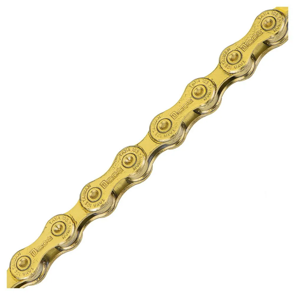TAYA Deca-101 Road/mtb Kette, Ti gold, 116 Links, 10s TAYA Deca-101 Road/mtb Kette, Ti gold, 116 Links, 10s