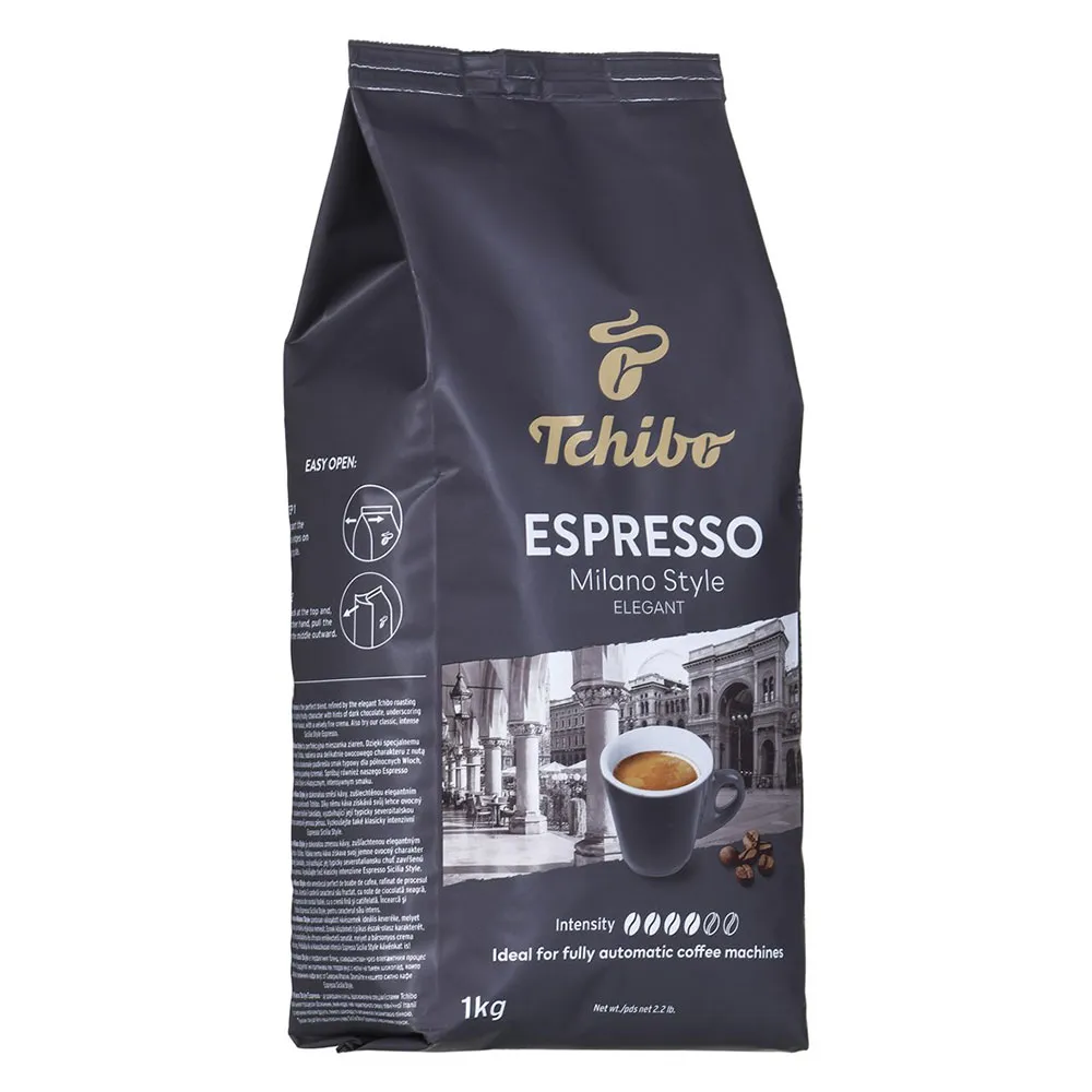 Tchibo Espresso Milano Style Kaffeebohnen 1kg, Black, One Size Tchibo Espresso Milano Style Kaffeebohnen 1kg, Black, One Size