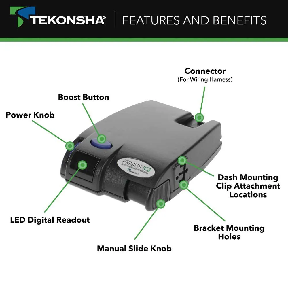 Tekonsha Primus Iq Anhängerbremsregler, Black, One Size Tekonsha Primus Iq Anhängerbremsregler, Black, One Size
