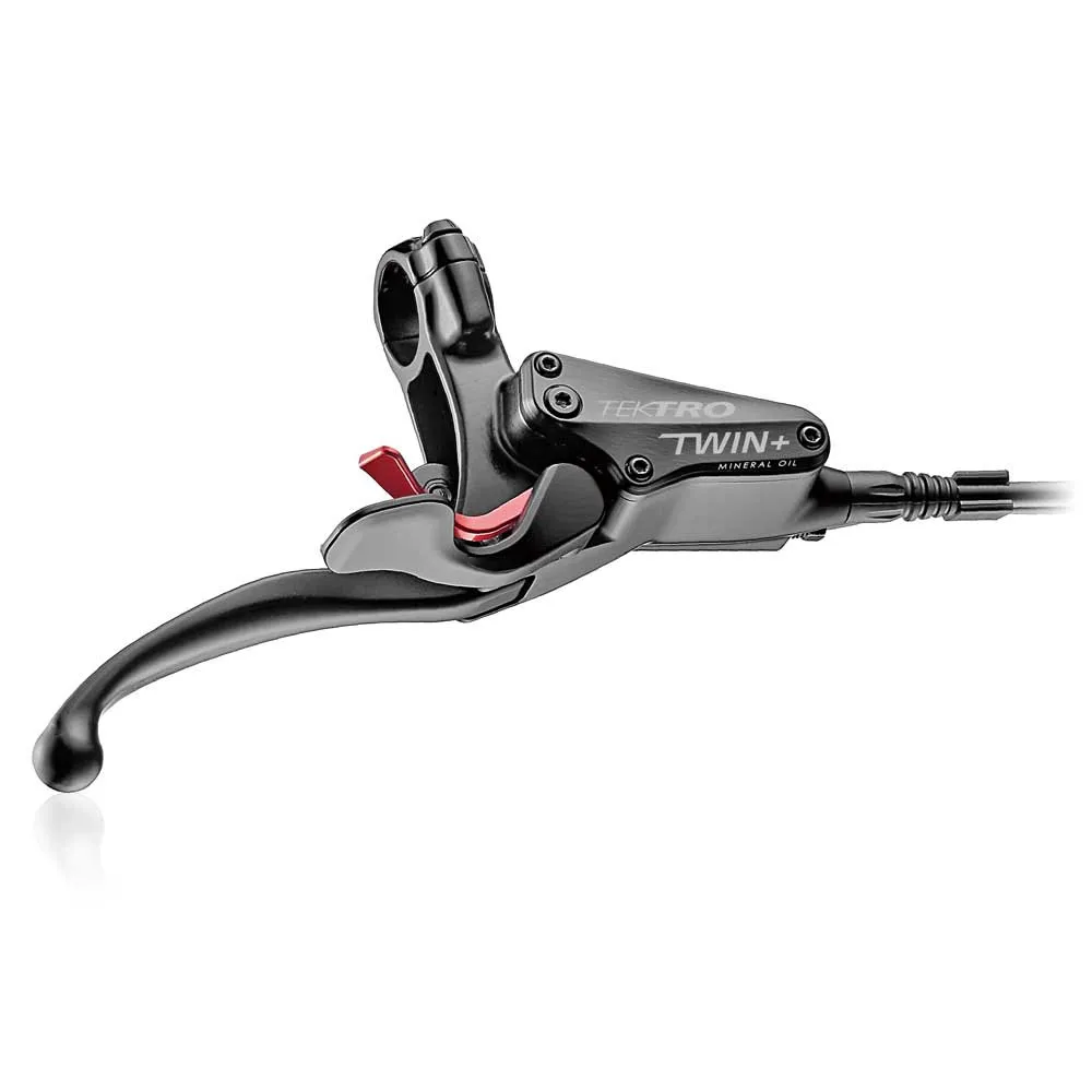 Tektro Auriga Twin+ Linker Bremshebel, Black / red, One Size Tektro Auriga Twin+ Linker Bremshebel, Black / red, One Size