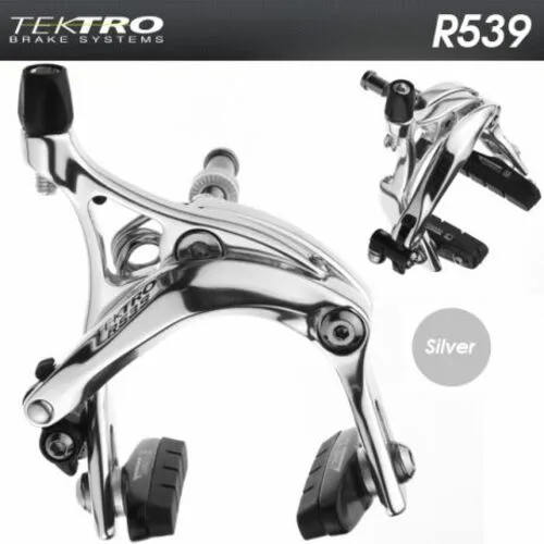 Tektro Paar Felgenbremssättel für die Straße r539 Unisex, silber, TU Tektro Paar Felgenbremssättel für die Straße r539 Unisex, silber, TU