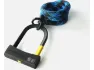 tex-lock eyelet Kettenschloss + D-lock Mini-Bügelschloss, Blau