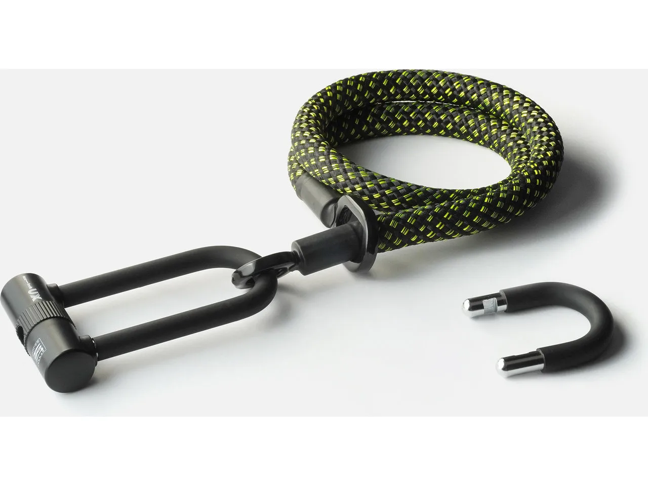 tex-lock eyelet Kettenschloss + U/X-lock Mini-Bügelschloss, Gelb/schwarz tex-lock eyelet Kettenschloss + U/X-lock Mini-Bügelschloss, Gelb/schwarz