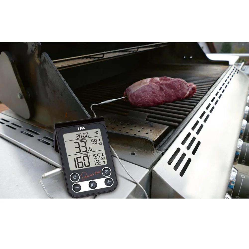 Tfa Dostmann 14.1512.01 Kitchen Chef Thermometer, Black / silver, One Size Tfa Dostmann 14.1512.01 Kitchen Chef Thermometer, Black / silver, One Size