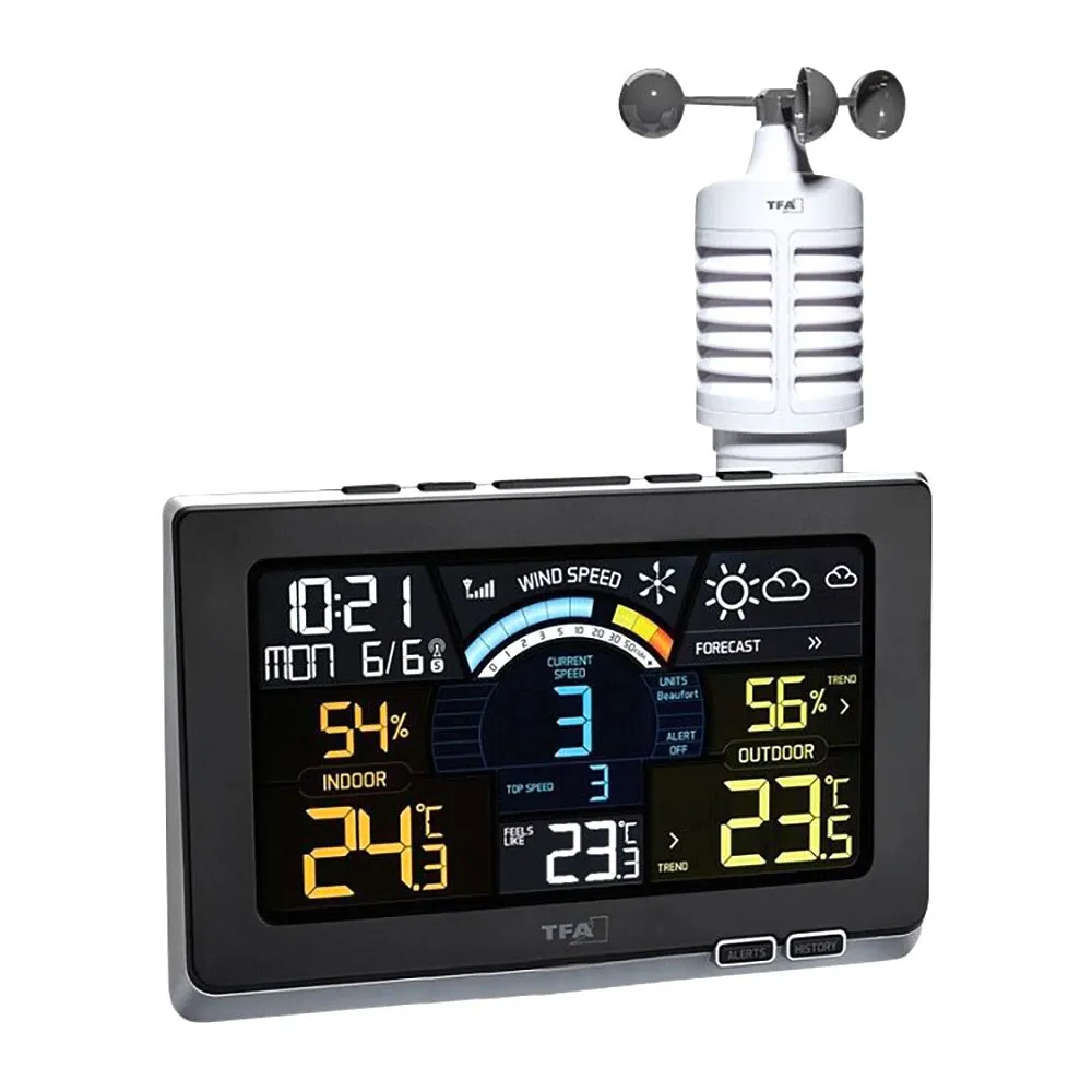 Tfa Dostmann 35.1140.01 Spring Breeze Wetterstation, Black, One Size, EU Plug 220V Tfa Dostmann 35.1140.01 Spring Breeze Wetterstation, Black, One Size, EU Plug 220V