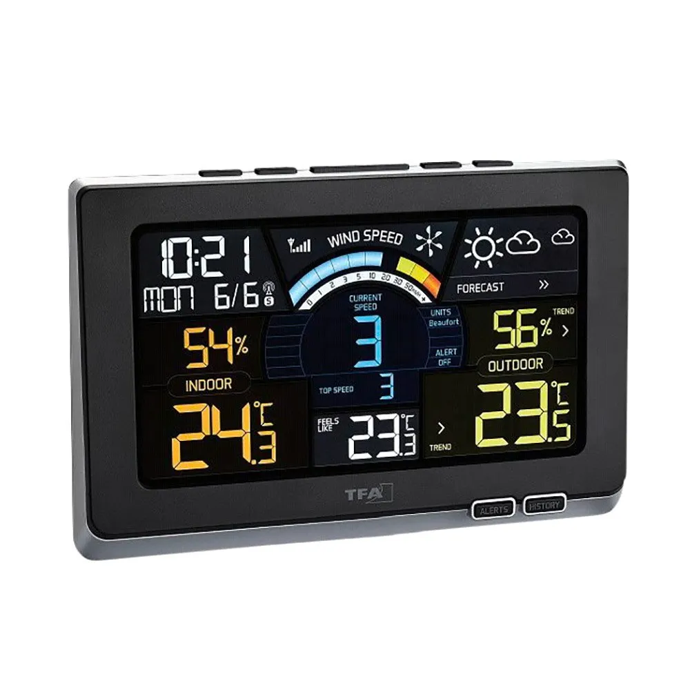 Tfa Dostmann 35.1140.01 Spring Breeze Wetterstation, Black, One Size, EU Plug 220V Tfa Dostmann 35.1140.01 Spring Breeze Wetterstation, Black, One Size, EU Plug 220V