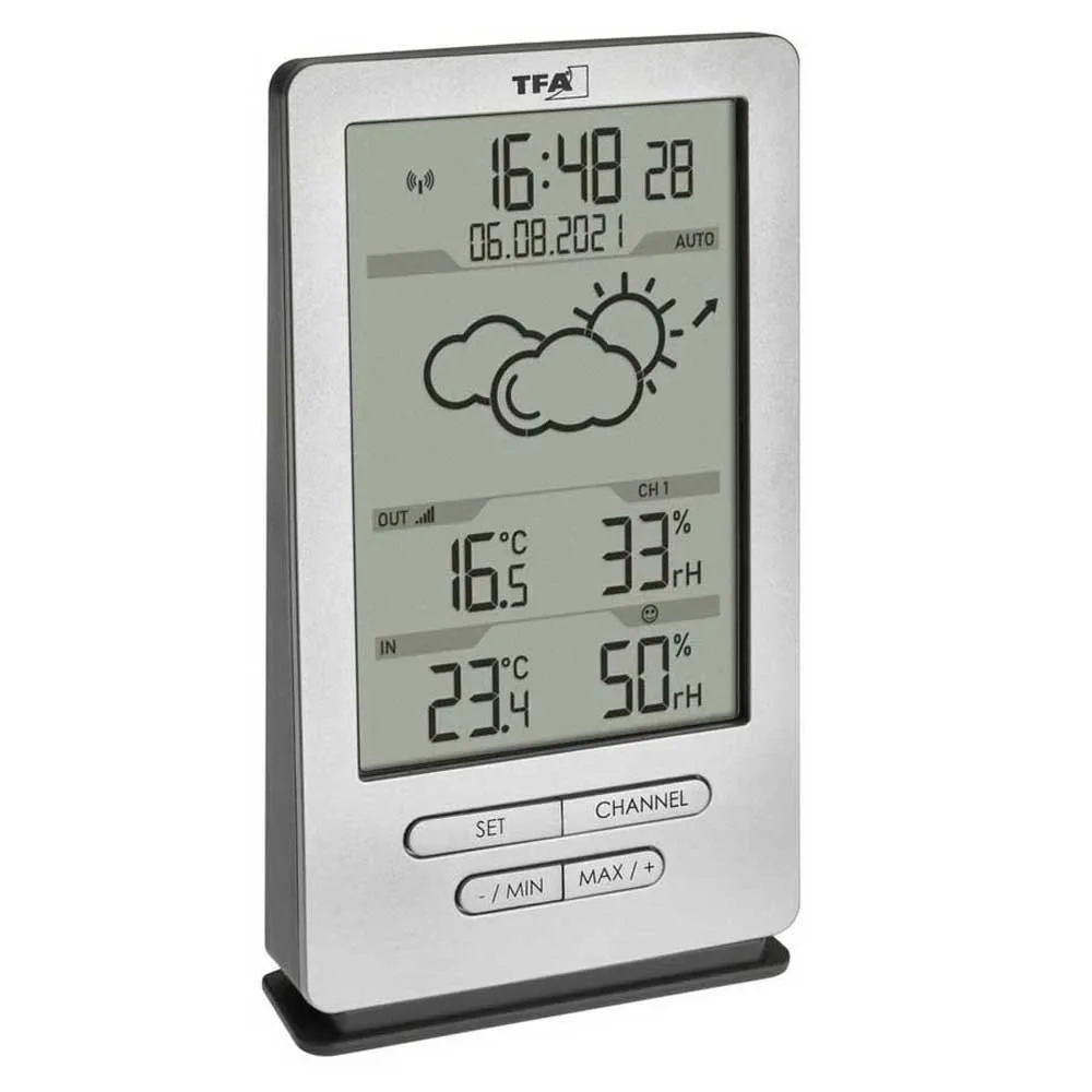 Tfa Dostmann 35.1162.54 Wetterstationsanzeige, Silver, One Size Tfa Dostmann 35.1162.54 Wetterstationsanzeige, Silver, One Size