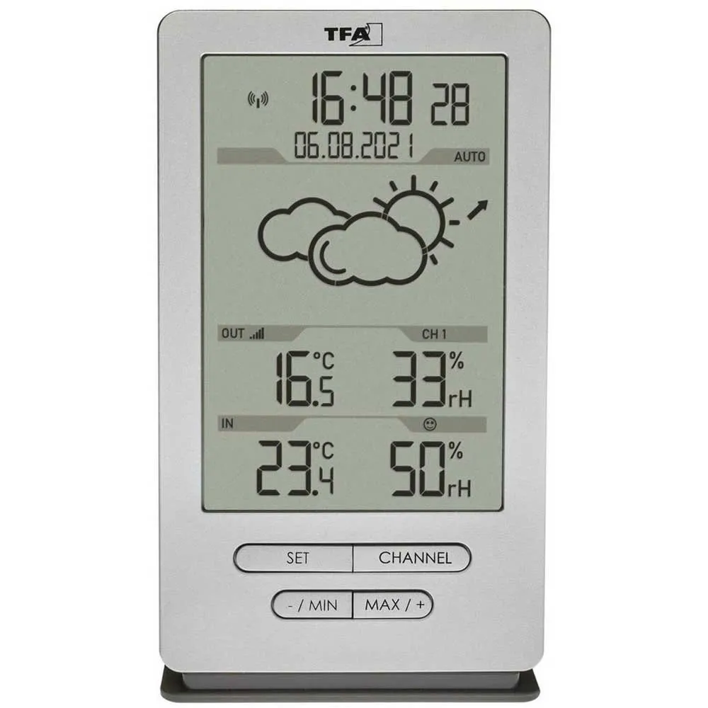 Tfa Dostmann 35.1162.54 Wetterstationsanzeige, Silver, One Size Tfa Dostmann 35.1162.54 Wetterstationsanzeige, Silver, One Size