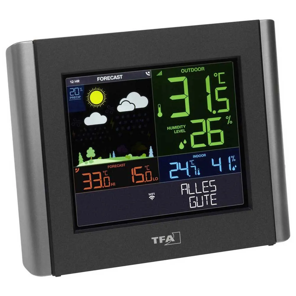 Tfa Dostmann 35.8000.01 Wetterstationsanzeige, Grey, One Size, EU Plug 220V Tfa Dostmann 35.8000.01 Wetterstationsanzeige, Grey, One Size, EU Plug 220V