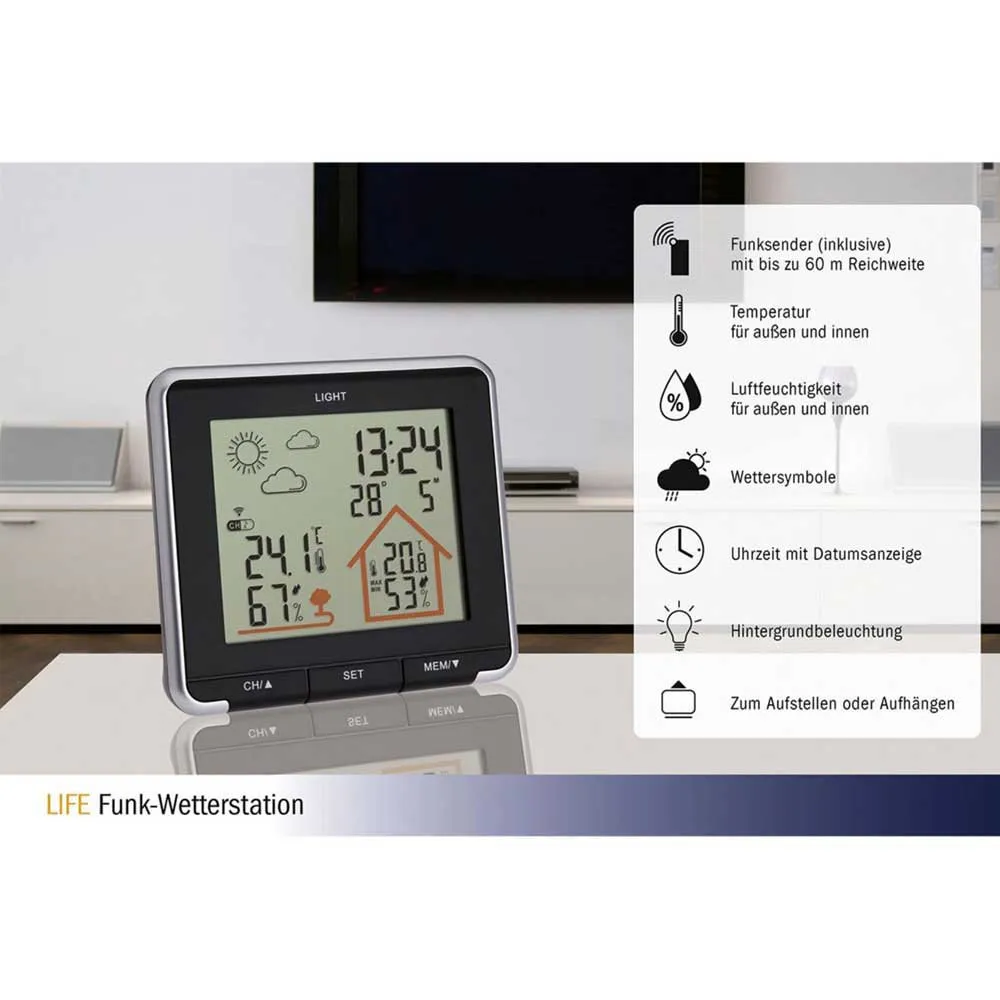 Tfa Dostmann Tfa 35.1153.01 Life Wetterstation, Black, One Size Tfa Dostmann Tfa 35.1153.01 Life Wetterstation, Black, One Size