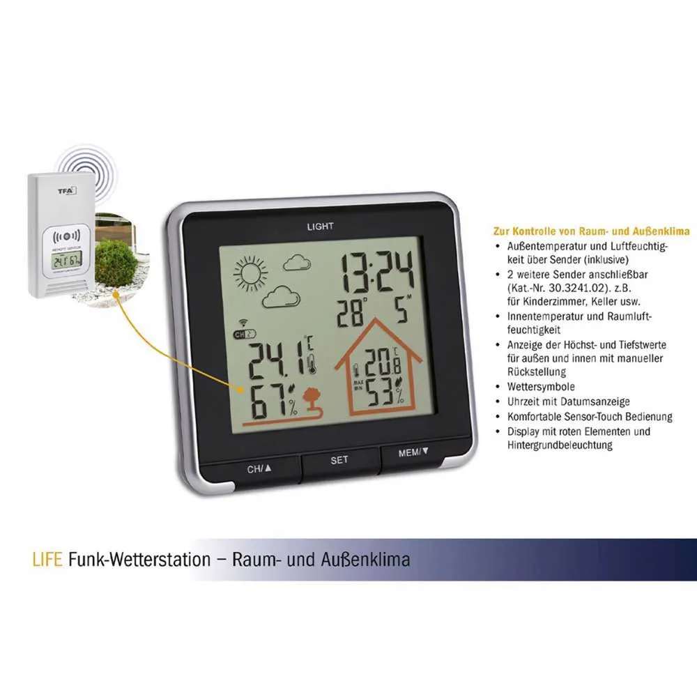 Tfa Dostmann Tfa 35.1153.01 Life Wetterstation, Black, One Size Tfa Dostmann Tfa 35.1153.01 Life Wetterstation, Black, One Size