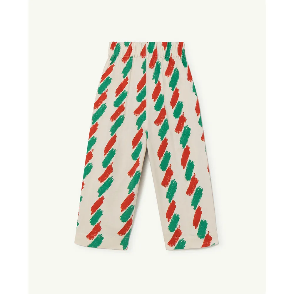 The Animals Observatory Antelope Hosen, White / multicolor stripes, 8Y The Animals Observatory Antelope Hosen, White / multicolor stripes, 8Y