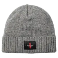 The Mountain Studio Cashmere Mix Cross Logo Mütze The Mountain Studio Cashmere Mix Cross Logo Mütze