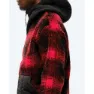 The Mountain Studio Rocky Mountain Check Fleece Mit Durchgehendem Reißverschluss, High risk red
