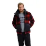 The Mountain Studio Rocky Mountain Check Fleece Mit Durchgehendem Reißverschluss, High risk red