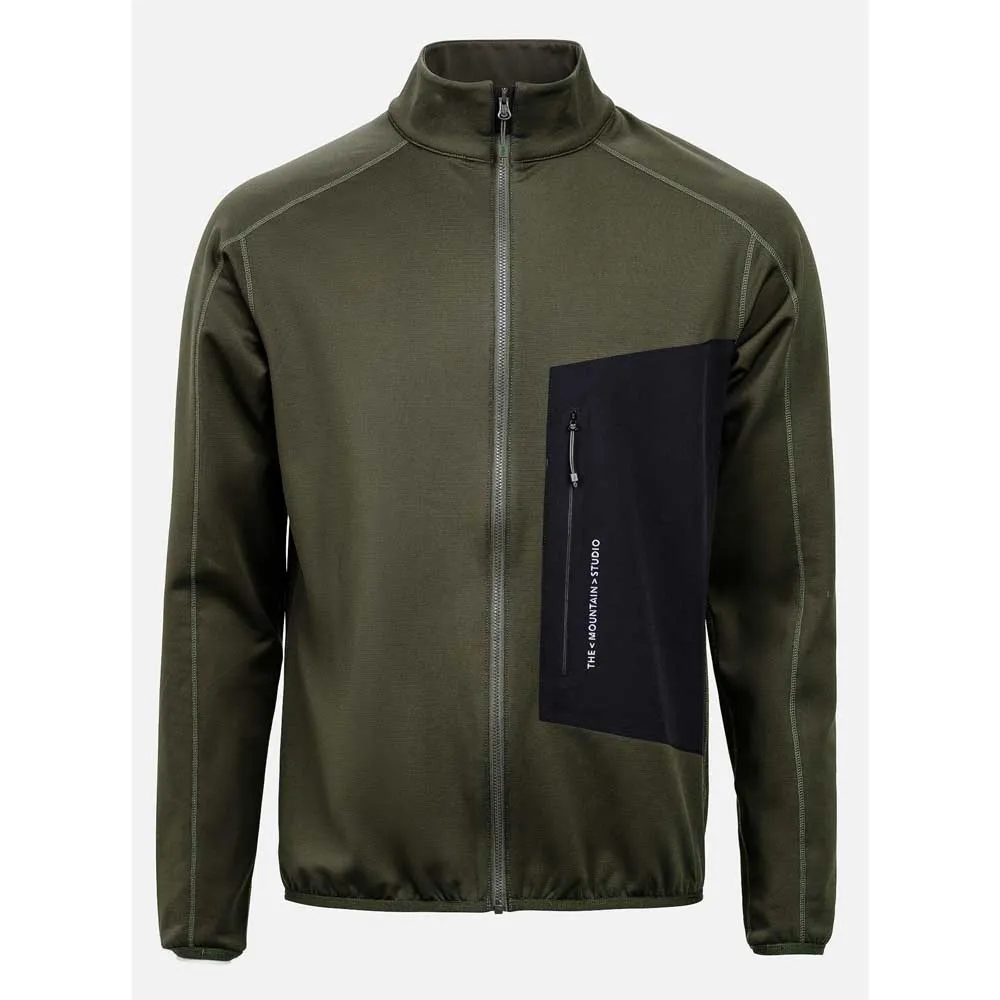 The Mountain Studio Tecno Grid T-neck Fleece Mit Durchgehendem Reißverschluss The Mountain Studio Tecno Grid T-neck Fleece Mit Durchgehendem Reißverschluss