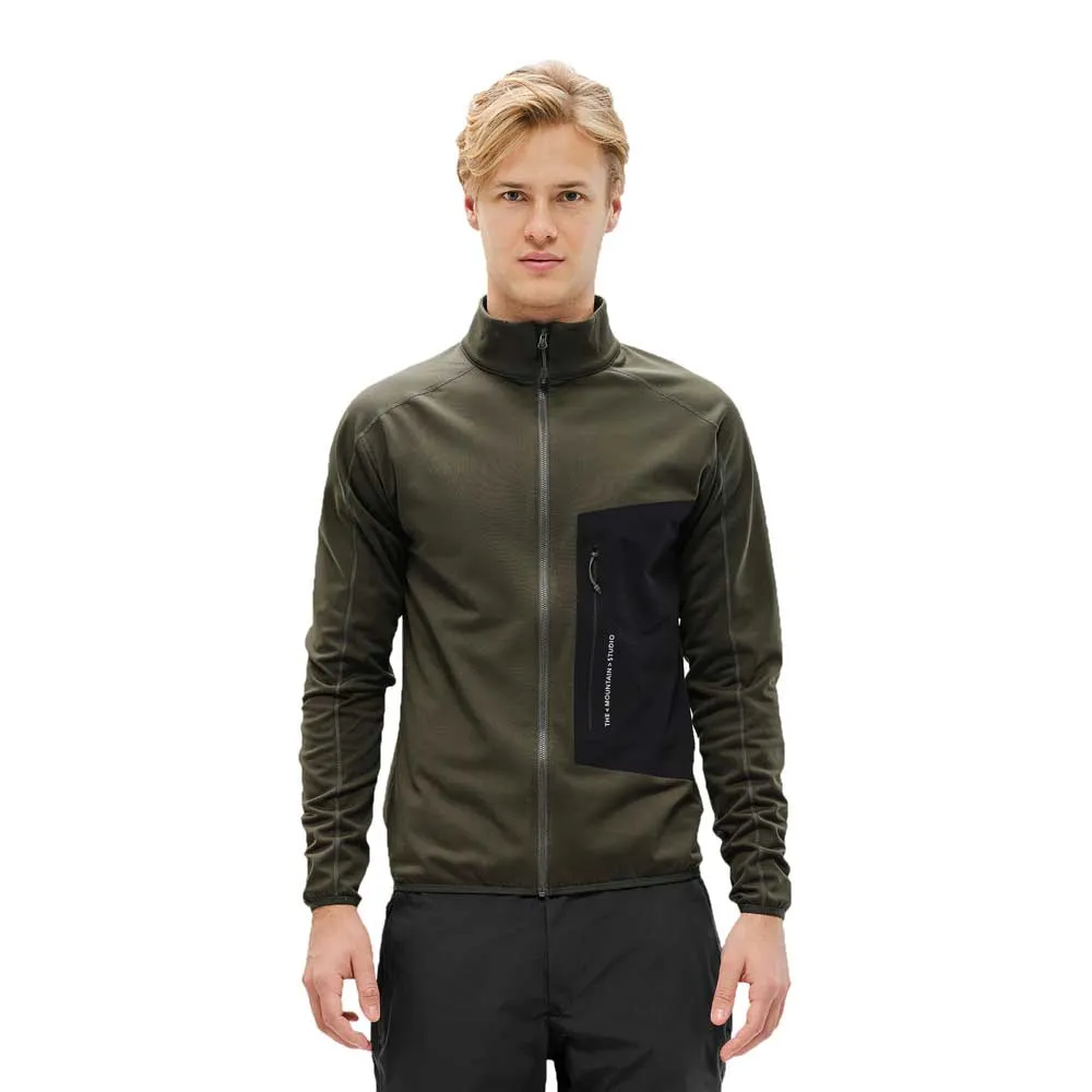 The Mountain Studio Tecno Grid T-neck Fleece Mit Durchgehendem Reißverschluss The Mountain Studio Tecno Grid T-neck Fleece Mit Durchgehendem Reißverschluss