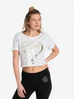 The Spirit of OM Damen Yogashirt Crop OM Time