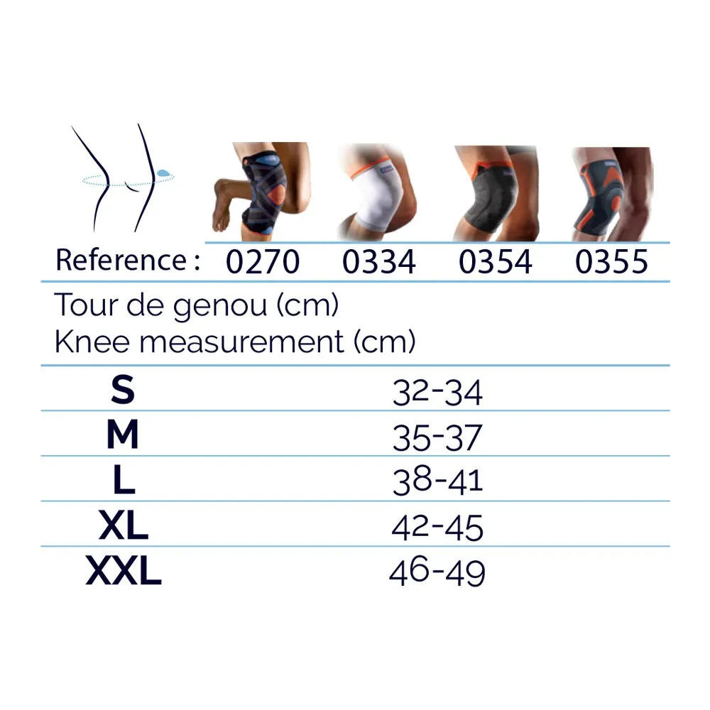 Thuasne Patellar Kniebandage Refurbished, Grey / golden, L Thuasne Patellar Kniebandage Refurbished, Grey / golden, L