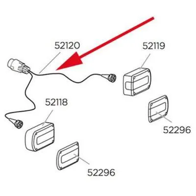 Thule Cable Set Minipoint 7 Pin 1400 Mm 52120 Ersatzteil, Black, One Size