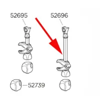 Thule Medium Bike Arm Without 917/918 Eur Schloss Thule Medium Bike Arm Without 917/918 Eur Schloss