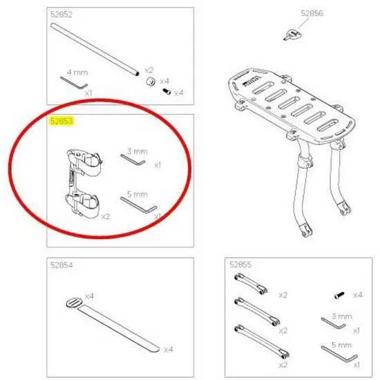 Thule Replacement Bracket Kit Pack´n Pedal Ersatzteil, One size Thule Replacement Bracket Kit Pack´n Pedal Ersatzteil, One size